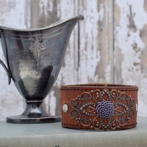Leather and Lace Cuff Bracelet